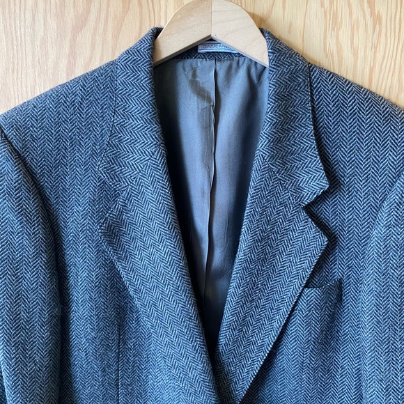 Vintage MEN’S Herringbone Tweed Blazer - Picture 3 of 12
